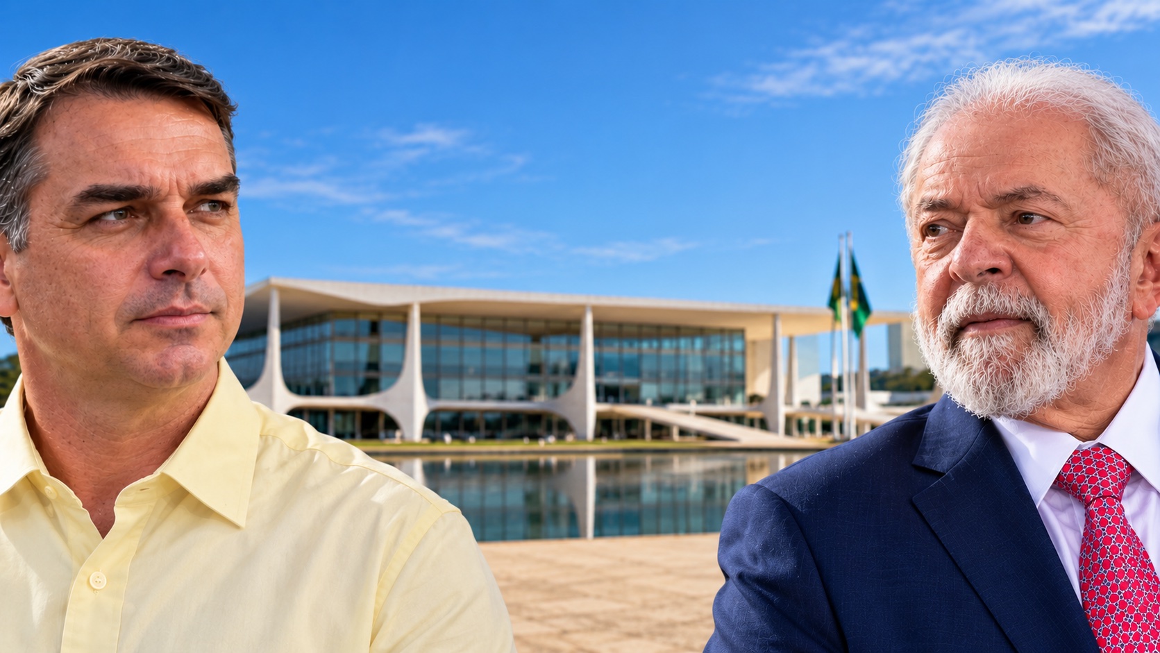 Flávio Bolsonaro e Lula